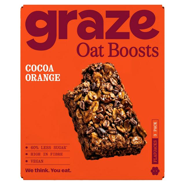 Graze Oat Boosts 3 x 40g Cocoa Orange Flapjacks - gallery image 1