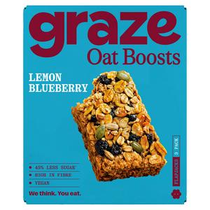 Graze Oat Boosts 3 x 40g Lemon & Blueberry Flapjacks