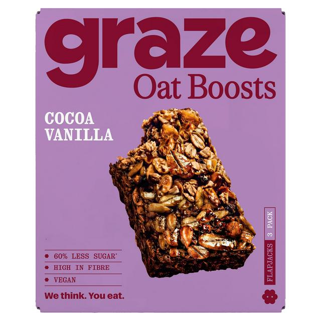 Graze Oat Boosts 3 x 40g Cocoa Vanilla Flapjacks - gallery image 1