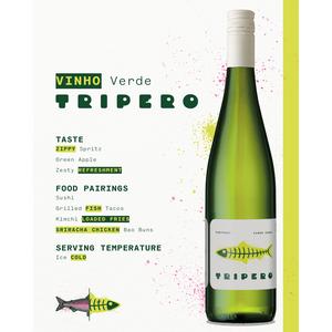 Tripero Vinho Verde DOC Still White Wine Bottle 75cl - gallery image 2