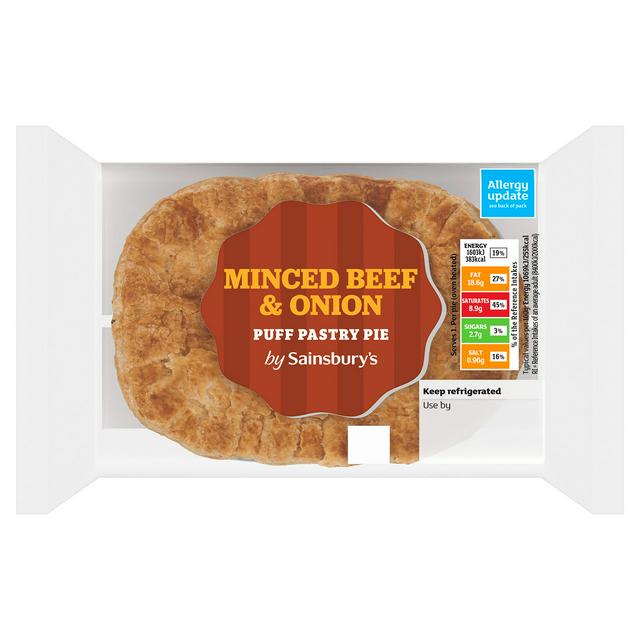 Sainsbury's 150g Minced Beef & Onion Puff Pastry Pie - gallery image 1