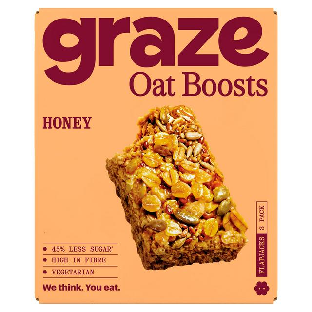 Graze Oat Boosts 3 x 40g Honey Flapjacks - gallery image 1