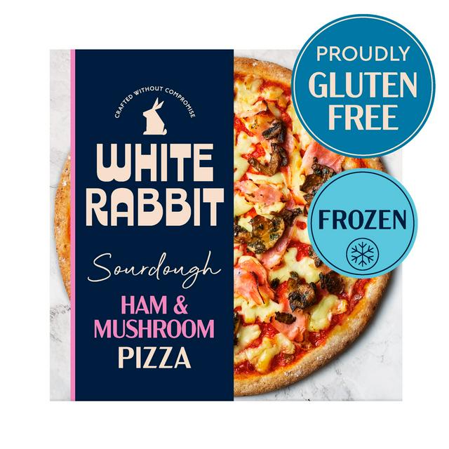 White Rabbit 389g Sourdough Prosciutto Ham & Mushroom Pizza - gallery image 1