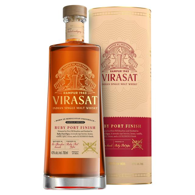 Rampur Virasat 70cl Indian Single Malt Whisky Bottle - gallery image 1