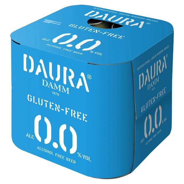 Daura 4 x 330ml Alcohol Free Beer Cans - gallery image 1