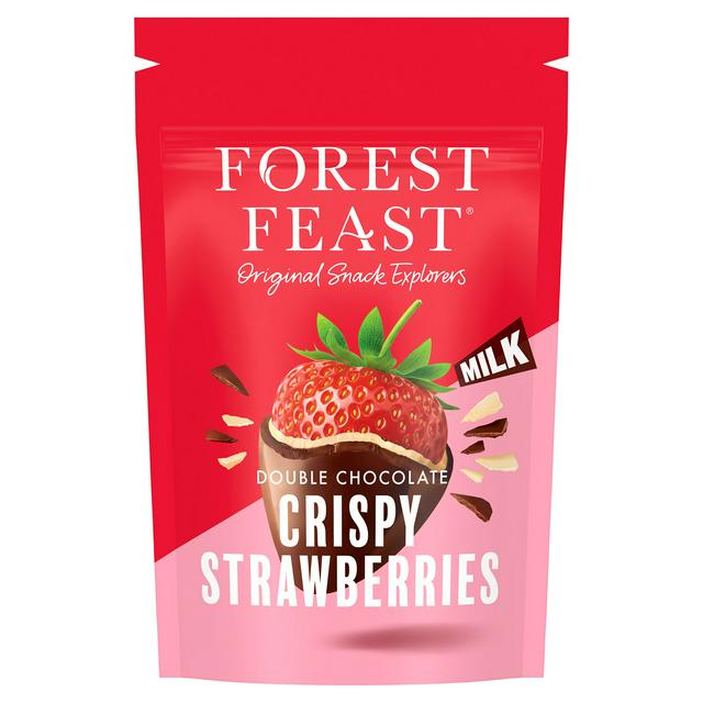 Forest Feast 100g Milk Double Chocolate Crispy Strawberries - gallery image 1