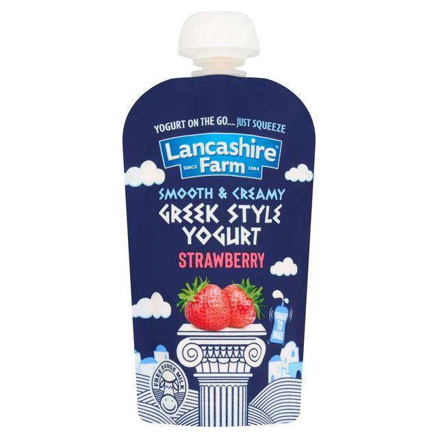 Lancashire Farm 125g Greek Style Strawberry Yoghurt - gallery image 1