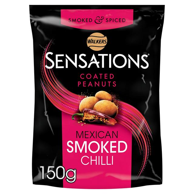 Walkers Sensations 150g Smoked Chilli Coated Sharing Peanuts - gallery image 1