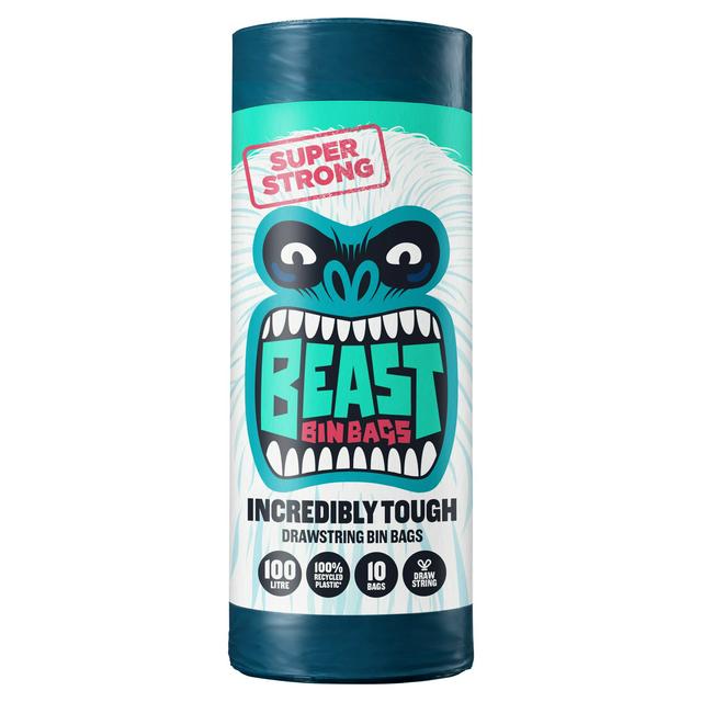 Beast 10 x Incredibly Tough Drawstring Bin Bags - gallery image 1