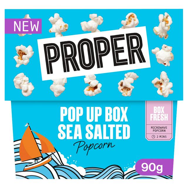 Proper 90g Sea Salted Popcorn Pop Up Box - gallery image 1