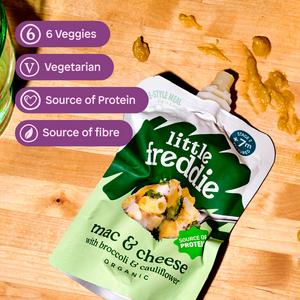 Little Freddie 130g Stage 2 7 Months+ Organic Mac & Cheese with Broccoli & Cauliflower Textured - gallery image 4