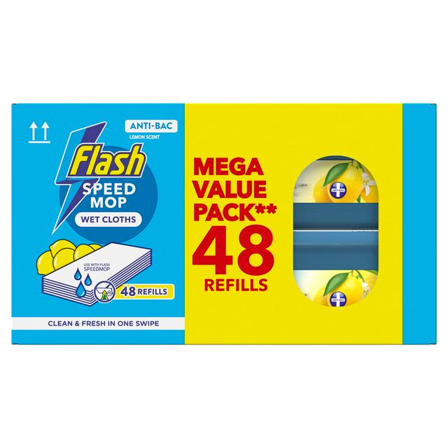 Flash Speedmop 48 x Lemon Floor Cleaner Refills - gallery image 1