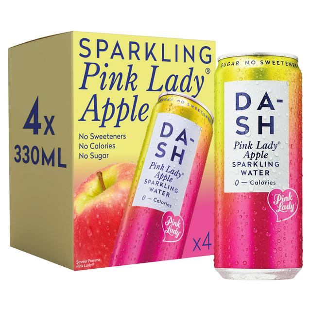 DASH 4 x 330ml Pink Lady Apple Sparkling Water - gallery image 1