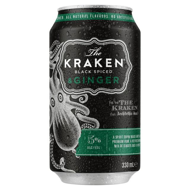 The Kraken 330ml Black Spiced & Ginger Premix Can - gallery image 1