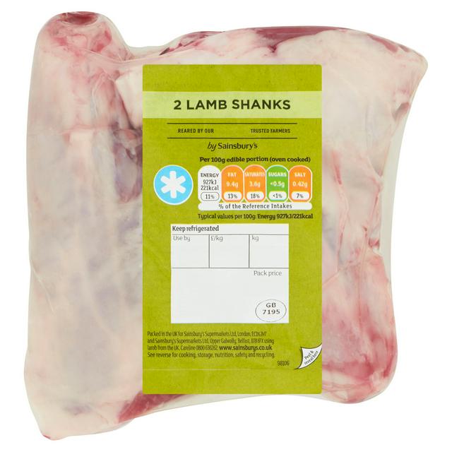 Sainsbury's British or New Zealand Lamb Shanks (Approx. 750g) £0