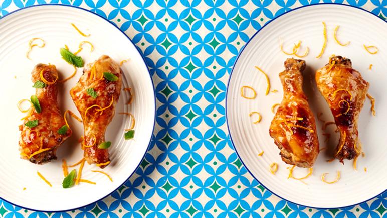 Chicken traybake with a Pimm's twist