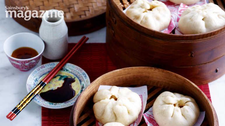 Chinese steamed pork buns