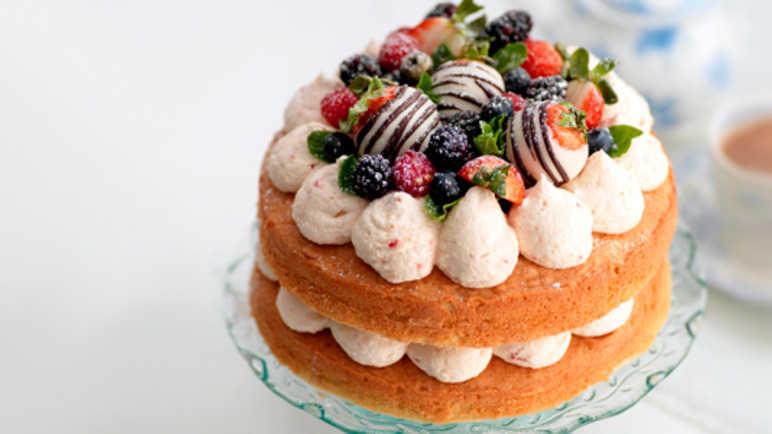 Victoria Sponge Cake Recipe with Strawberry Jam - Truffle Nation