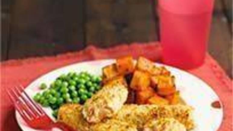 Fish Fingers with Sweet Potato Cubes Recipe