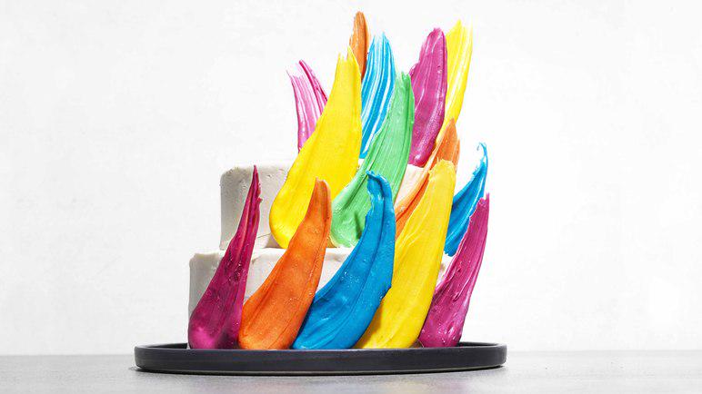 Brushstroke Cake