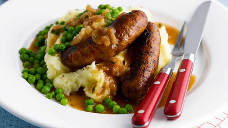 Sausages with Onion Gravy Recipe