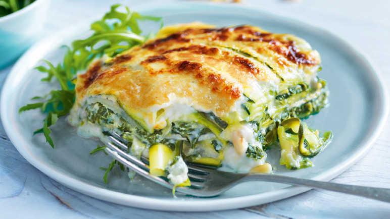 Spinach and Ricotta Lasagne with Courgette Pasta Recipe