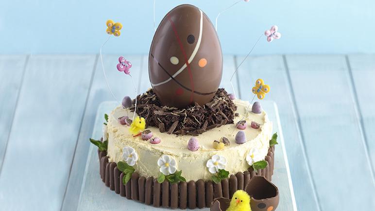 Chocolate Easter Egg Nest Cake Recipe | Queen Fine Foods
