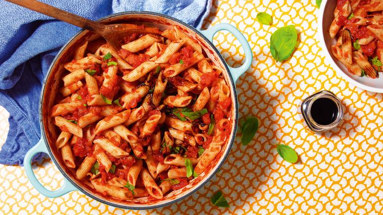 Tomato and basil pasta sauce with a soy sauce twist | Homemade |  Sainsbury's recipes