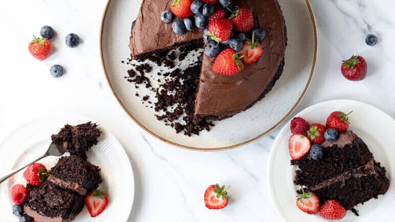 The Best Vegan Chocolate Cake - Delish Knowledge